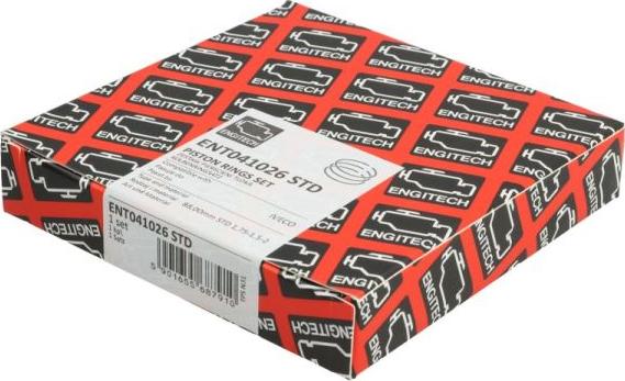ENGITECH ENT041026 STD - Jeu de segments de pistons droxauto.com