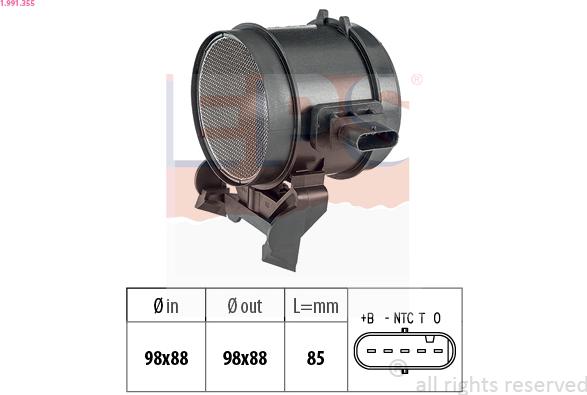 EPS 1.991.355 - Débitmètre de masse d'air droxauto.com