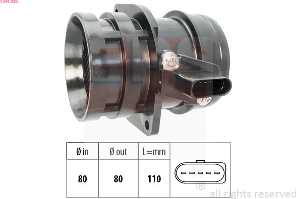 EPS 1.991.330 - Débitmètre de masse d'air droxauto.com