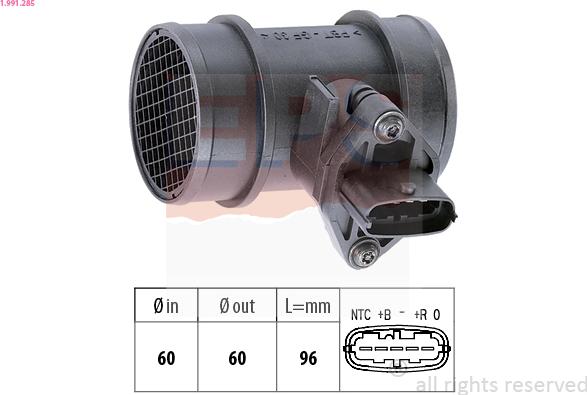 EPS 1.991.285 - Débitmètre de masse d'air droxauto.com