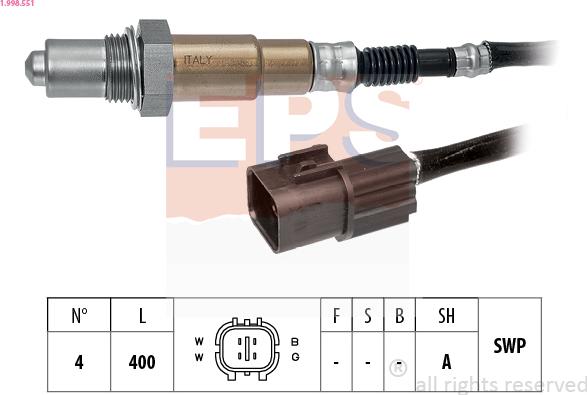 EPS 1.998.551 - Sonde lambda droxauto.com