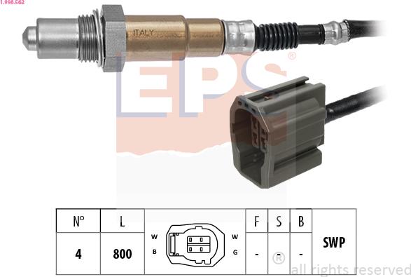 EPS 1.998.562 - Sonde lambda droxauto.com