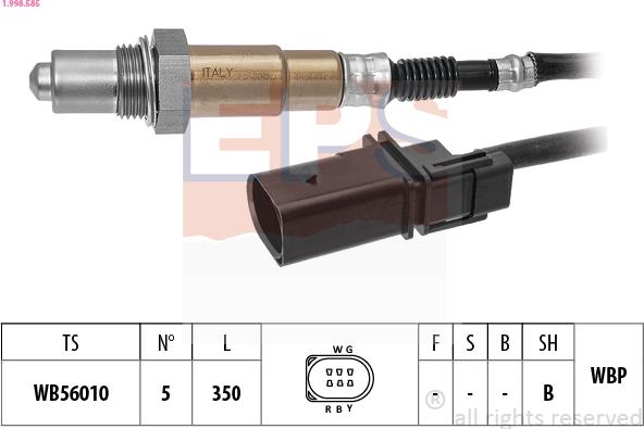EPS 1.998.585 - Sonde lambda droxauto.com