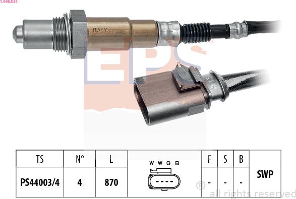 EPS 1.998.535 - Sonde lambda droxauto.com