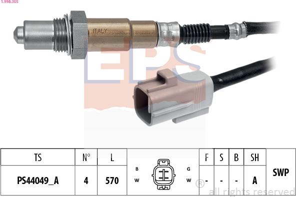EPS 1.998.355 - Sonde lambda droxauto.com