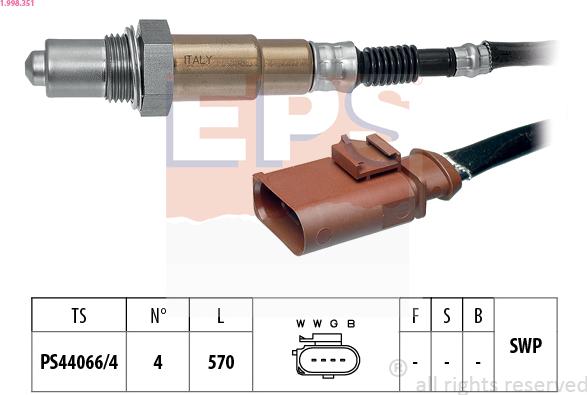 EPS 1.998.351 - Sonde lambda droxauto.com