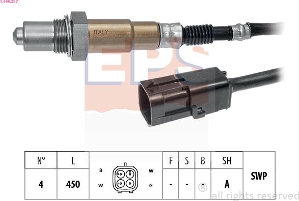 EPS 1.998.357 - Sonde lambda droxauto.com