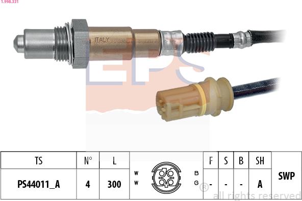EPS 1.998.331 - Sonde lambda droxauto.com