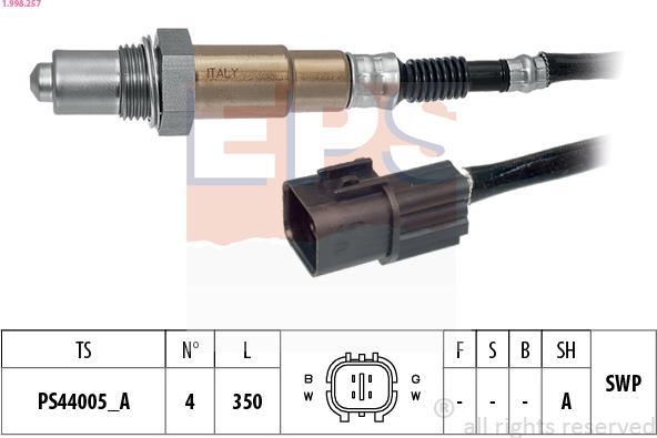 EPS 1.998.257 - Sonde lambda droxauto.com