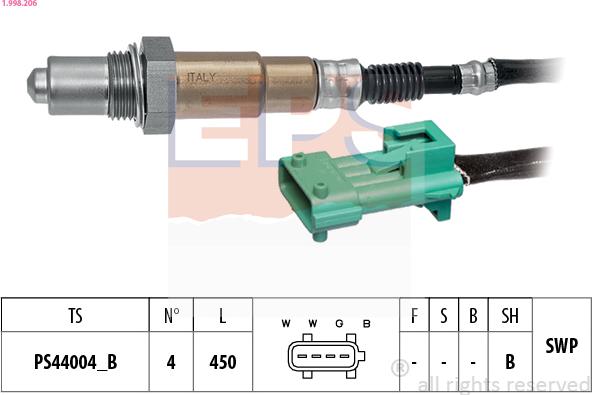 EPS 1.998.206 - Sonde lambda droxauto.com
