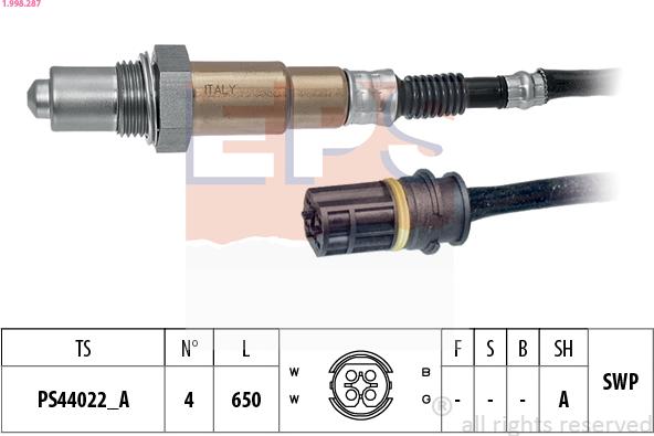 EPS 1.998.287 - Sonde lambda droxauto.com