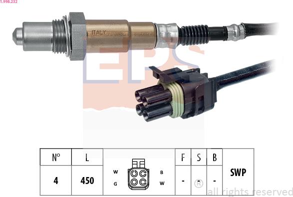 EPS 1.998.232 - Sonde lambda droxauto.com