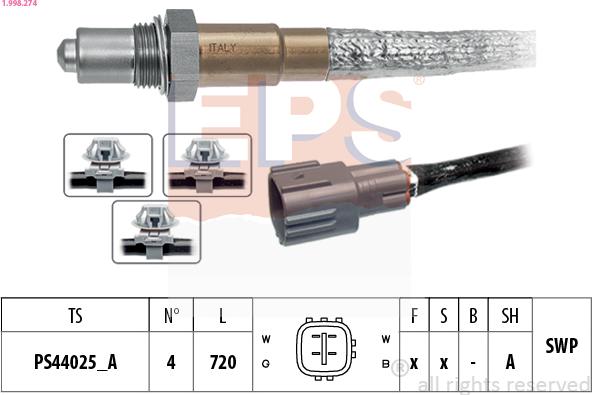 EPS 1.998.274 - Sonde lambda droxauto.com