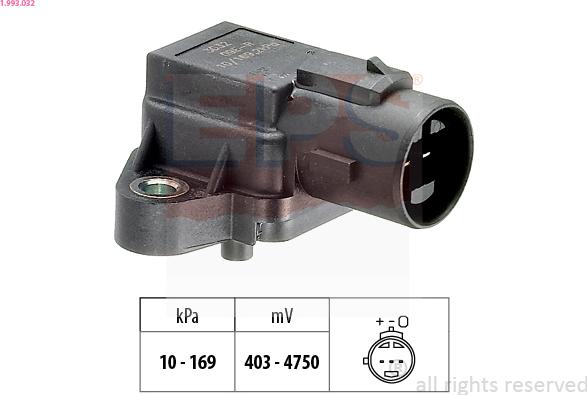EPS 1.993.032 - Capteur de pression barométrique, adaptation à l'altitude droxauto.com