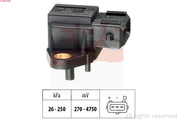 EPS 1.993.029 - Capteur de pression barométrique, adaptation à l'altitude droxauto.com