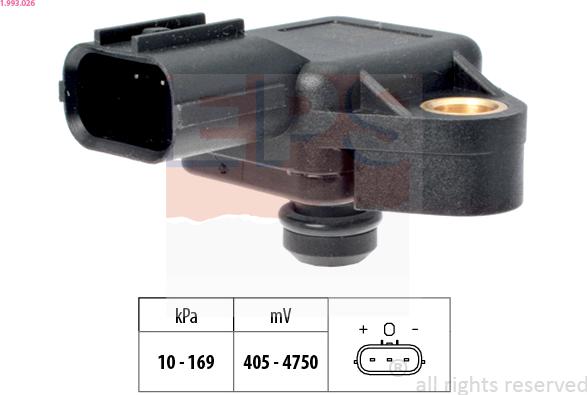 EPS 1.993.026 - Capteur de pression barométrique, adaptation à l'altitude droxauto.com