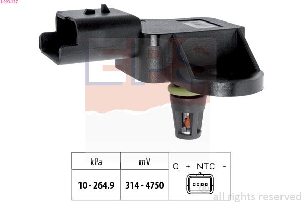 EPS 1.993.137 - Capteur de pression barométrique, adaptation à l'altitude droxauto.com