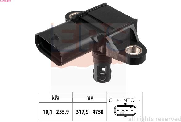 EPS 1.993.399 - Capteur de pression barométrique, adaptation à l'altitude droxauto.com