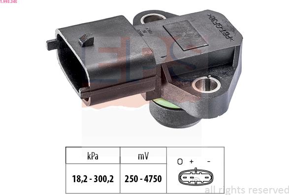 EPS 1.993.345 - Capteur de pression barométrique, adaptation à l'altitude droxauto.com