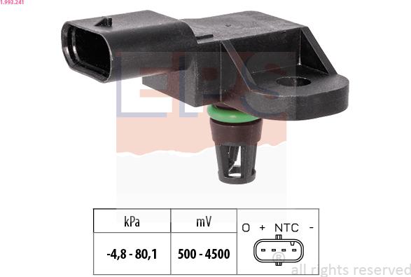 EPS 1.993.241 - Capteur de pression barométrique, adaptation à l'altitude droxauto.com