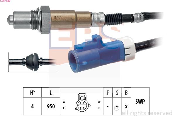 EPS 1.997.680 - Sonde lambda droxauto.com
