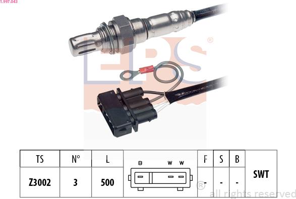 EPS 1.997.043 - Sonde lambda droxauto.com