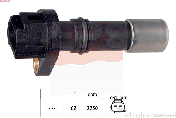 EPS 1.953.461 - Capteur d'angle, vilebrequin droxauto.com