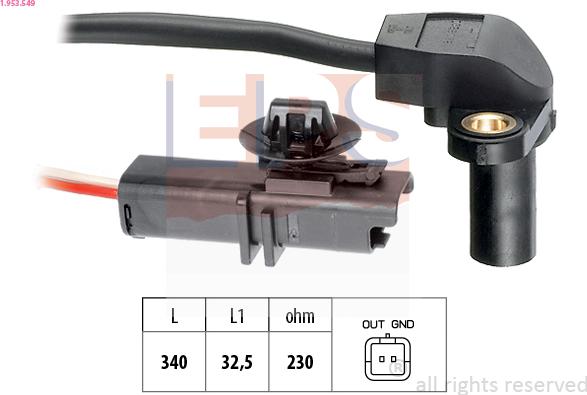 EPS 1.953.549 - Capteur d'angle, vilebrequin droxauto.com