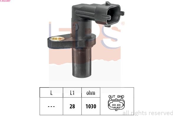 EPS 1.953.697 - Capteur d'angle, vilebrequin droxauto.com