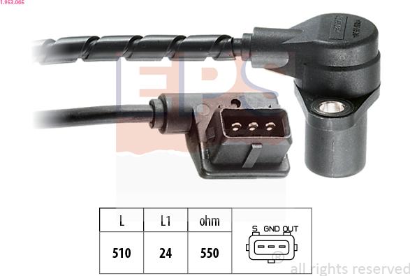 EPS 1.953.065 - Capteur d'angle, vilebrequin droxauto.com