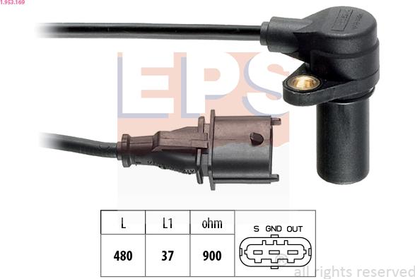 EPS 1.953.169 - Capteur d'angle, vilebrequin droxauto.com