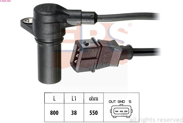 EPS 1.953.181 - Capteur d'angle, vilebrequin droxauto.com