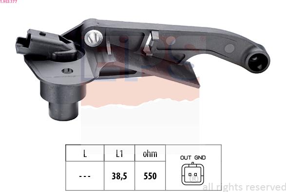 EPS 1.953.177 - Capteur d'angle, vilebrequin droxauto.com