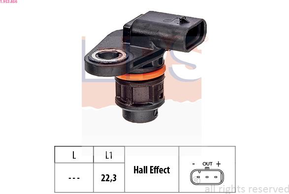 EPS 1.953.856 - Capteur, position d'arbre à cames droxauto.com