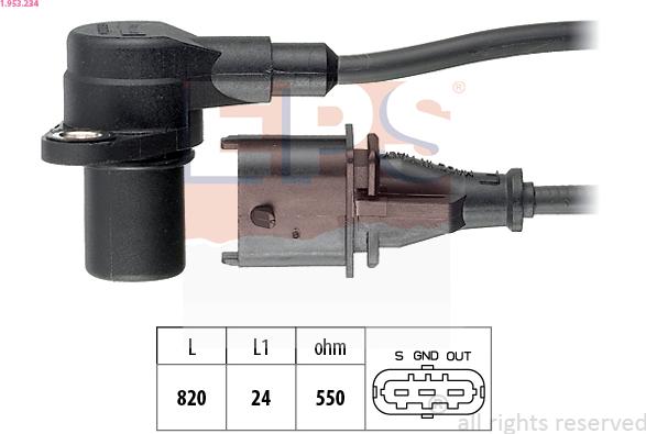 EPS 1.953.234 - Capteur d'angle, vilebrequin droxauto.com