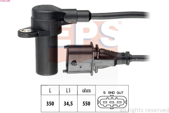 EPS 1.953.236 - Capteur d'angle, vilebrequin droxauto.com