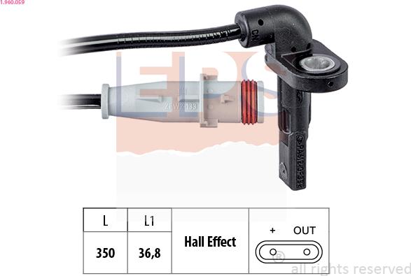 EPS 1.960.059 - Capteur, vitesse de roue droxauto.com