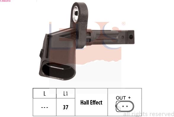 EPS 1.960.014 - Capteur, vitesse de roue droxauto.com