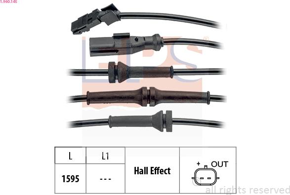 EPS 1.960.145 - Capteur, vitesse de roue droxauto.com