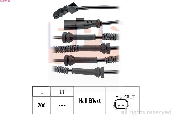 EPS 1.960.146 - Capteur, vitesse de roue droxauto.com