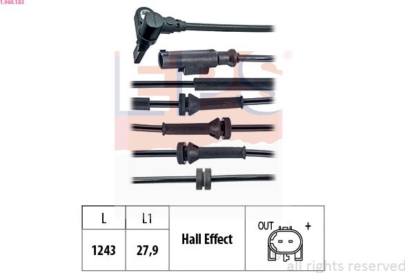 EPS 1.960.183 - Capteur, vitesse de roue droxauto.com