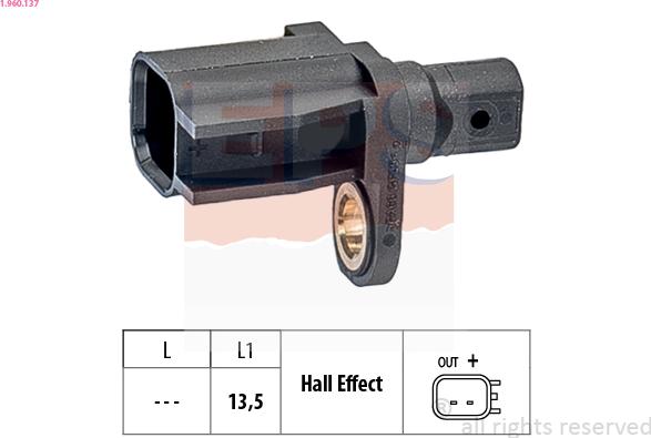 EPS 1.960.137 - Capteur, vitesse de roue droxauto.com
