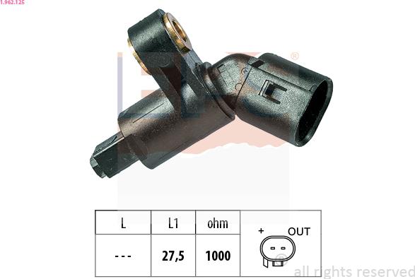 EPS 1.962.125 - Capteur, vitesse de roue droxauto.com
