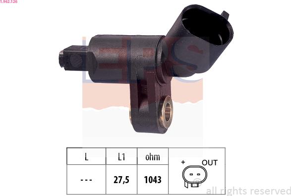 EPS 1.962.126 - Capteur, vitesse de roue droxauto.com