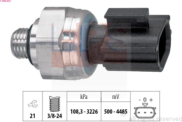 EPS 1.980.027 - Pressostat, climatisation droxauto.com
