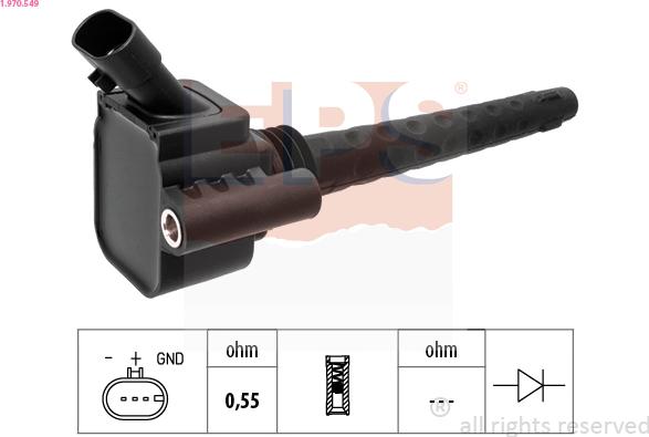 EPS 1.970.549 - Bobine d'allumage droxauto.com