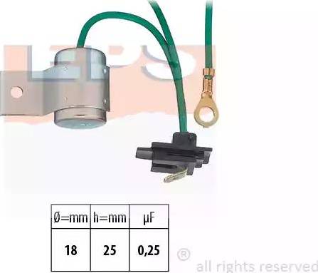 EPS 1.130.133 - Condensateur, système d'allumage droxauto.com
