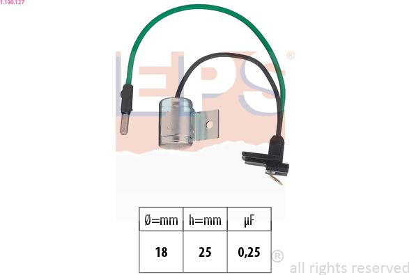 EPS 1.130.127 - Condensateur, système d'allumage droxauto.com