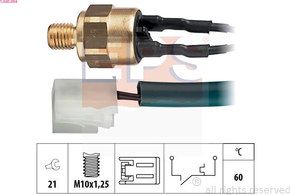 EPS 1.840.094 - Sonde de température, liquide de refroidissement droxauto.com