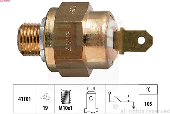 EPS 1.840.097 - Sonde de température, liquide de refroidissement droxauto.com